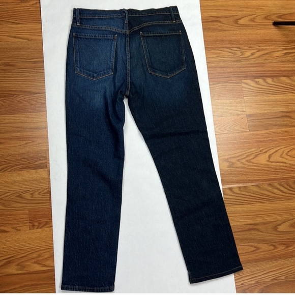 Frame Le Sylvie Slender Straight High Rise Blue Jeans Size 30 - Picture 12 of 12